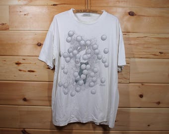 Vintage Northern Elements Golf Balls Golfing White Single Stitch T-Shirt Adult Size 2XL