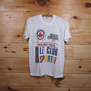 Vintage Niagara Falls Beach Competition International Team Single Stitch T-Shirt Adult Size Medium