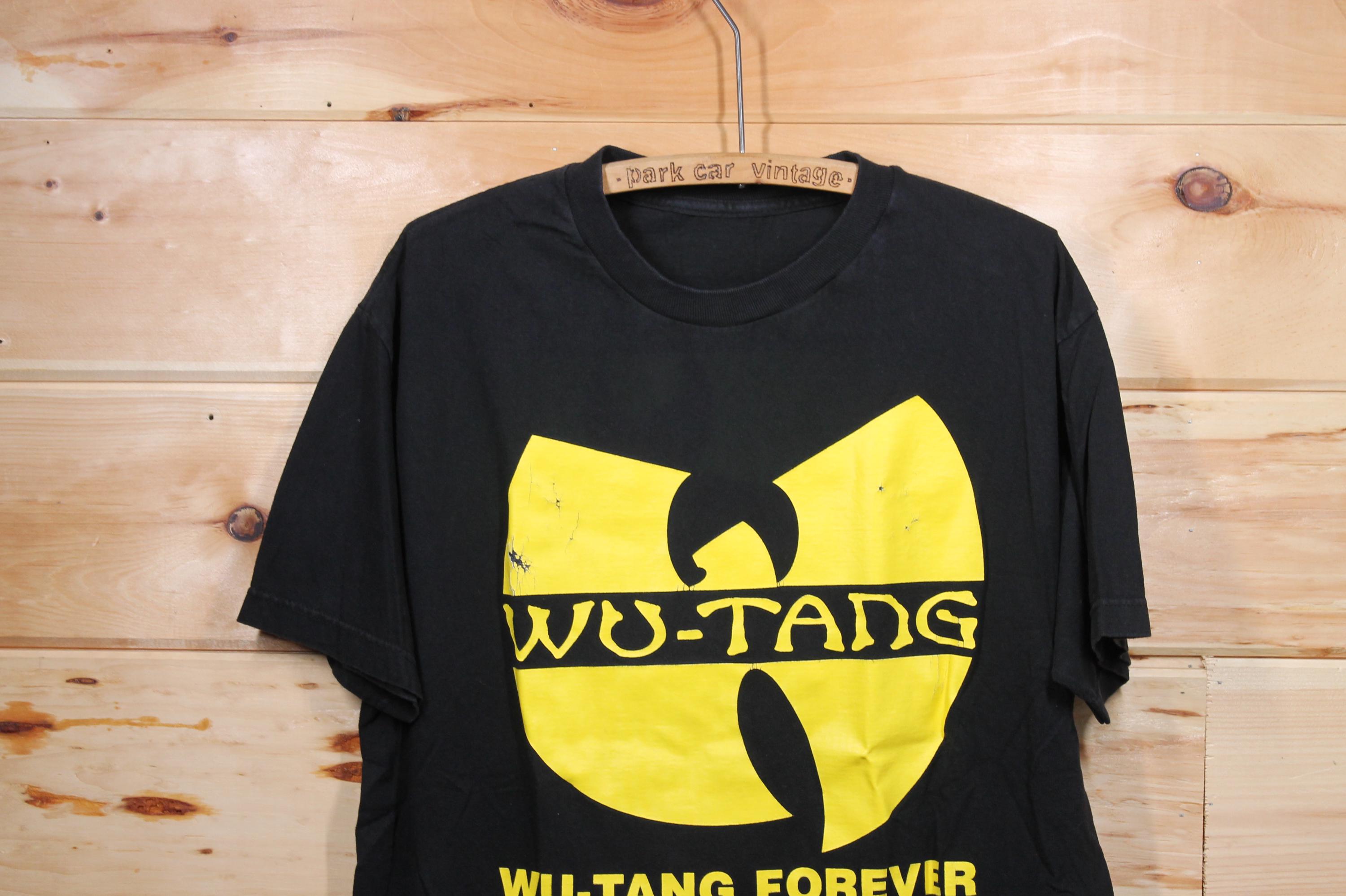 Vintage Wu Tang Clan Classic Hip Hop Rap Logo Black T-shirt Adult