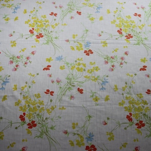 Vintage Fieldcrest Full Flat Double Floral Flower Themed Bedding Sheet