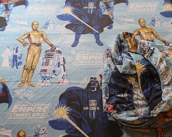 1970s Star Wars Empire Strikes Back Full Flat Curved Sheet Set X 2
