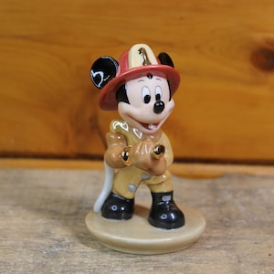 Firefighter Mickey Figurine - Etsy
