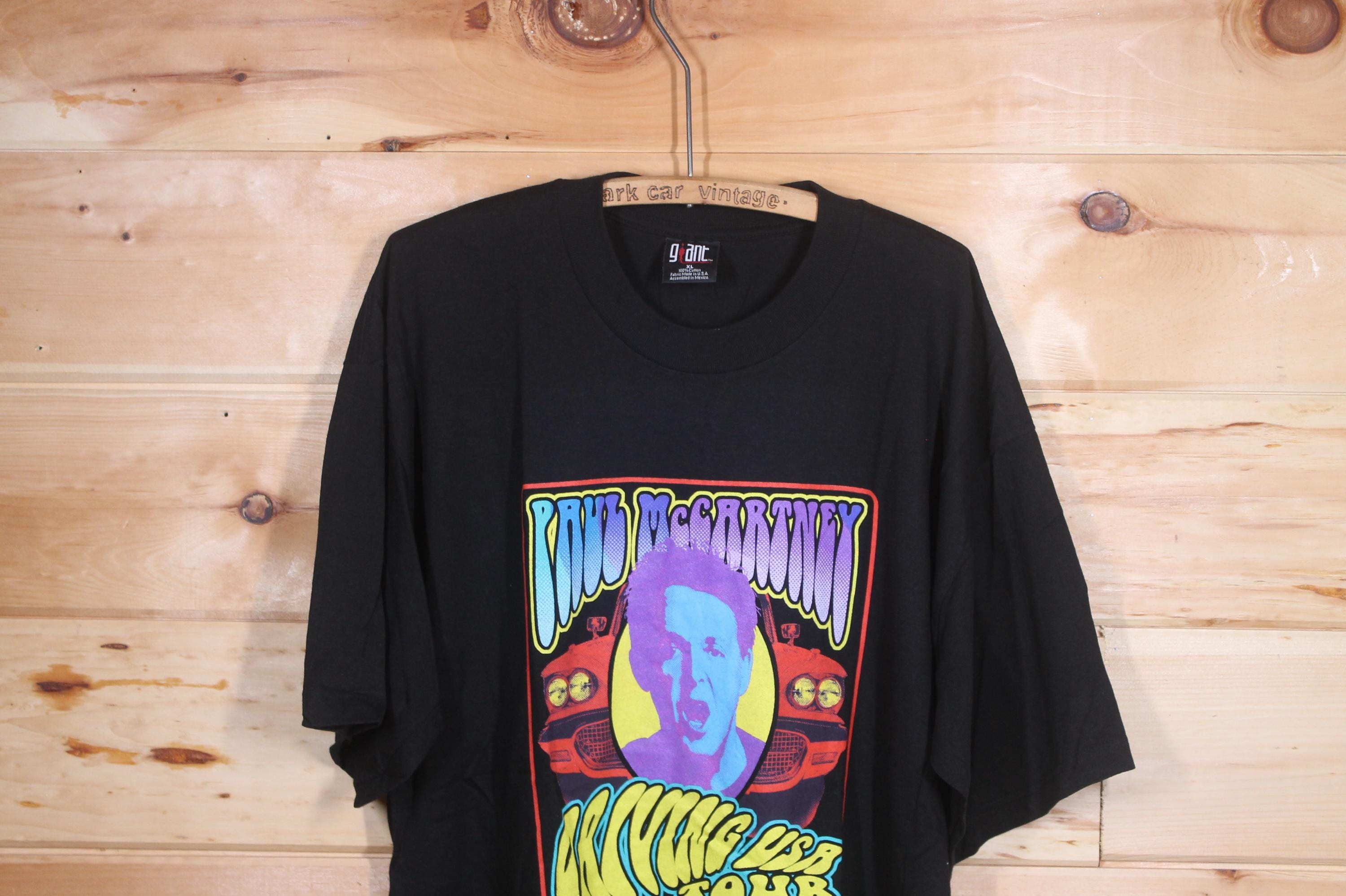 Vintage 2002 Paul Mccartney Driving USA Concert Tour Black T-shirt