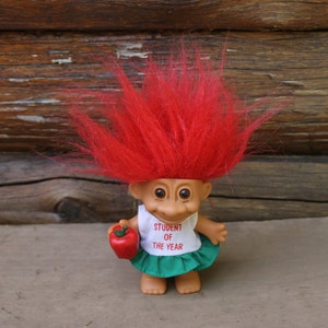 Vintage Student of The Year 5&quot; Red Hair Russ Troll Doll