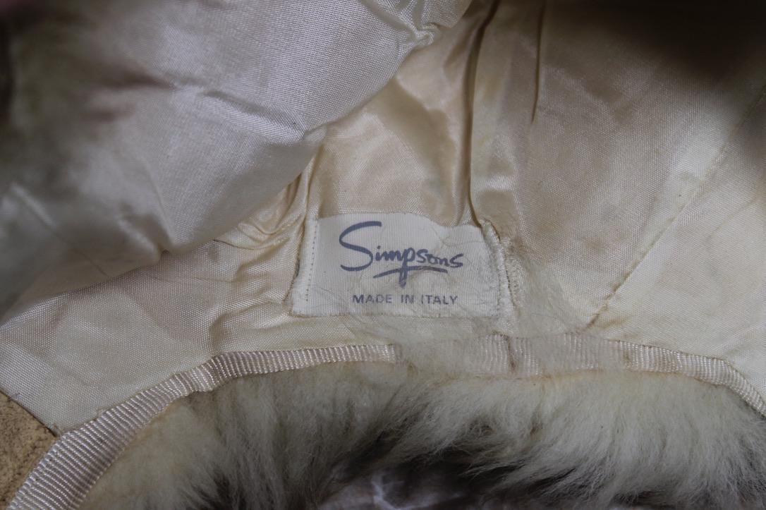 Vintage Simpsons Italy Fur Trapper Hat Vintage Simpsons Fur Trapper Hat Ear Flaps Formal Fancy  main image 2