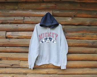 Bluza z kapturem Disney Mickey Mouse Inc. w kolorze szarym, rozmiar XXL