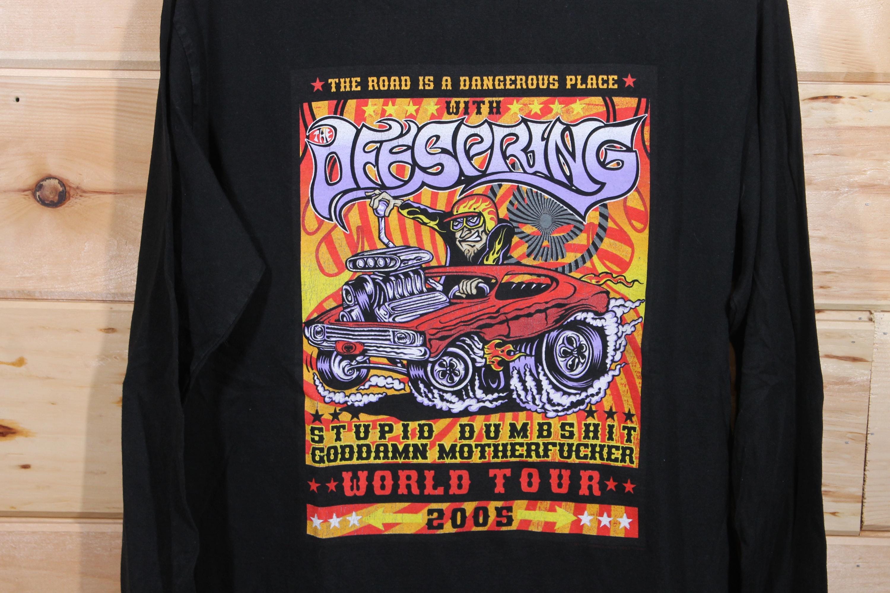 Vintage Y2K the Offspring World Tour Rock Band Concert Black Long