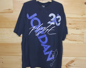 Vintage Michael Jordan Flug 23 Basketball Air Jordan Schwarz T-Shirt Erwachsene Größe XXL