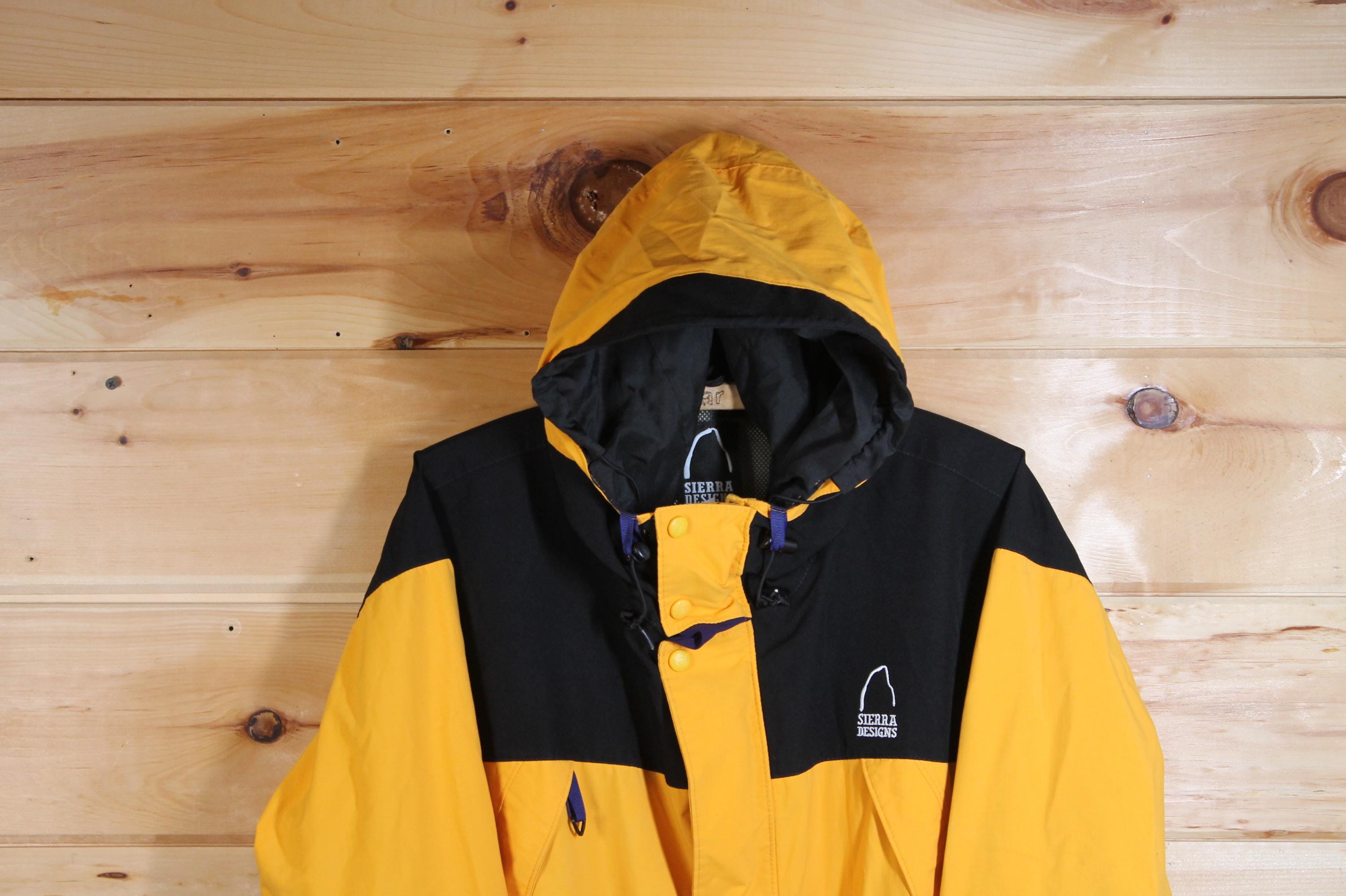 Vintage Sierra Designs Gore-tex Full Zip Yellow Light Hooded 