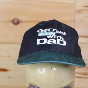 Vintage Getting Even With Dad Filme Promocional Chapéu Preto Snapback Ajustável Tamanho Adulto
