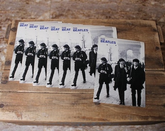 Vintage The Beatles Aufkleber Lot - 8 Retro Rock and Roll Band authentische Aufkleber