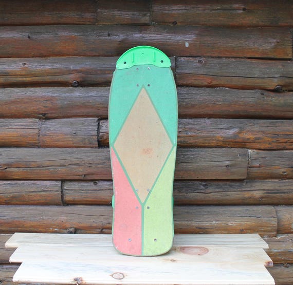 Vintage Easy Rider Neon Retro 1990 Skateboard Deck With