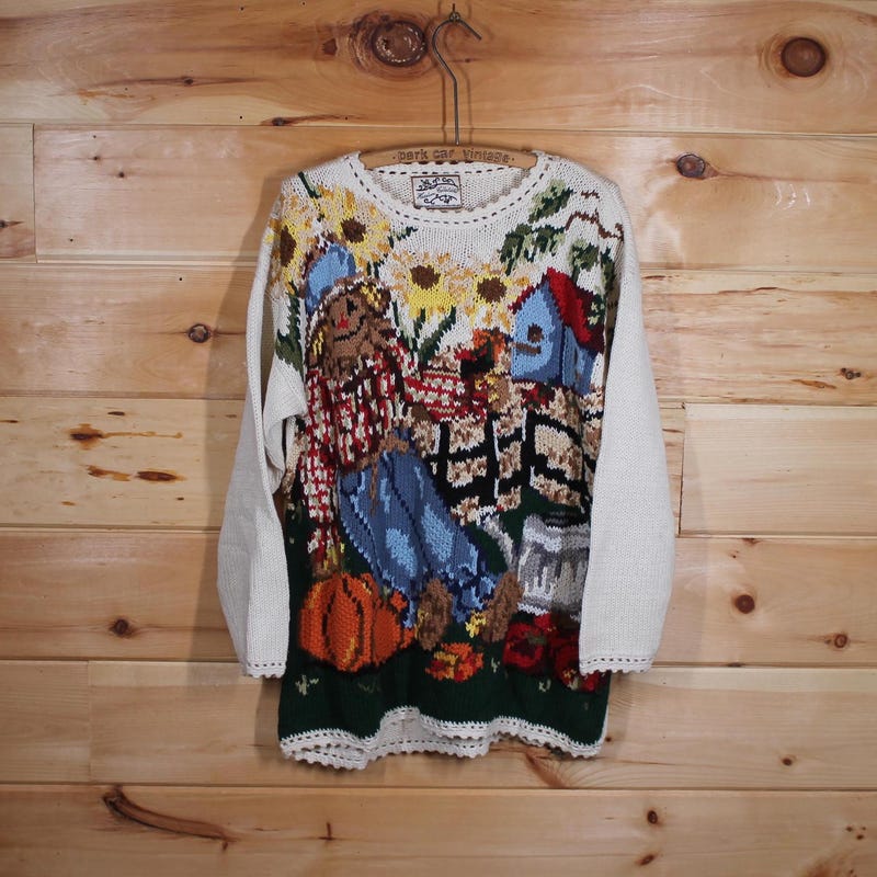 Heirloom Embroidered Vintage Sweater-Bust 50