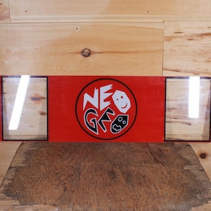 Letrero de sala de juegos retro de videojuegos Neo Geo vintage, raro
