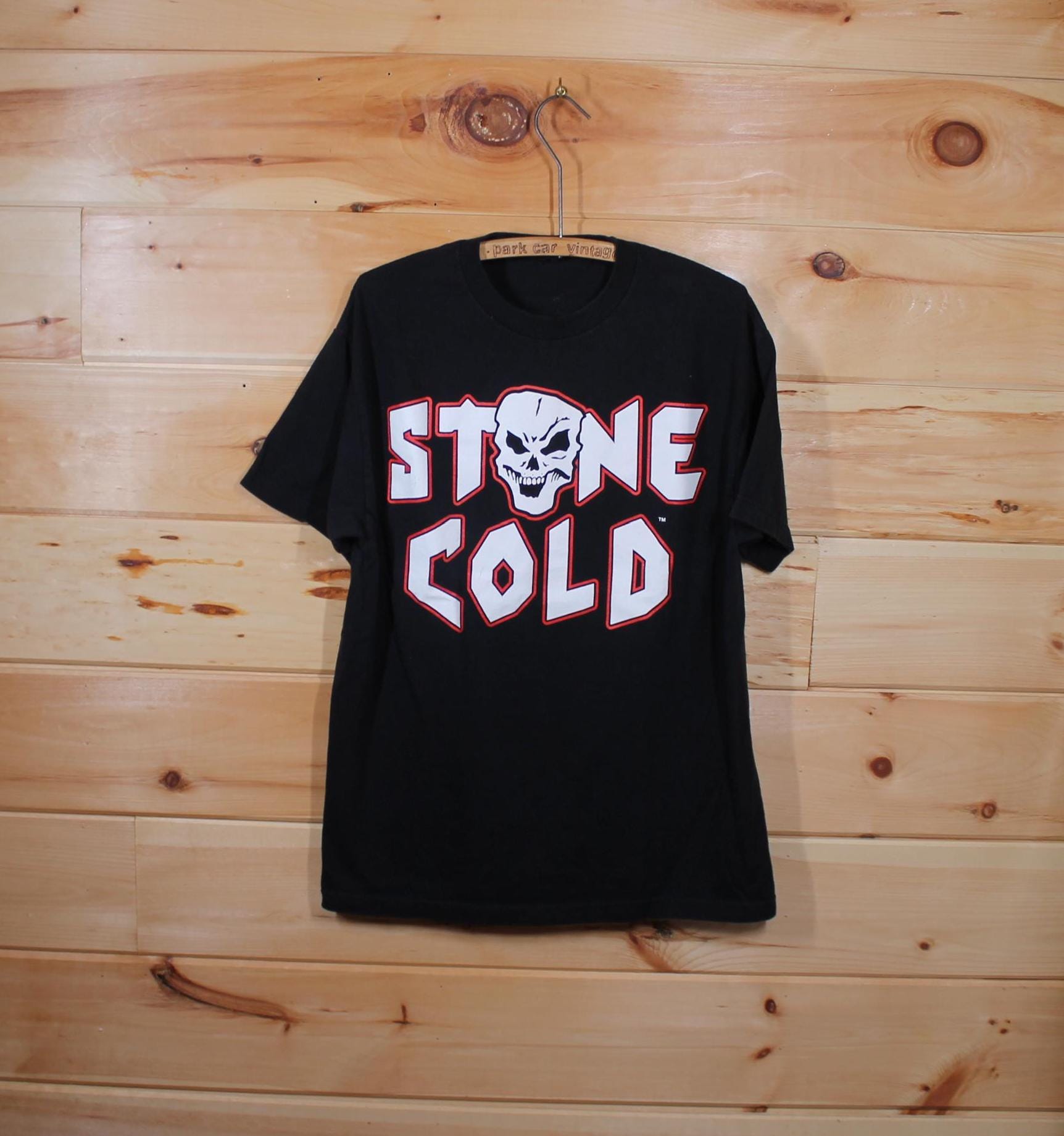 Vintage Stone Cold Steve Austin Bullet Proof WWE Black Wrestling T