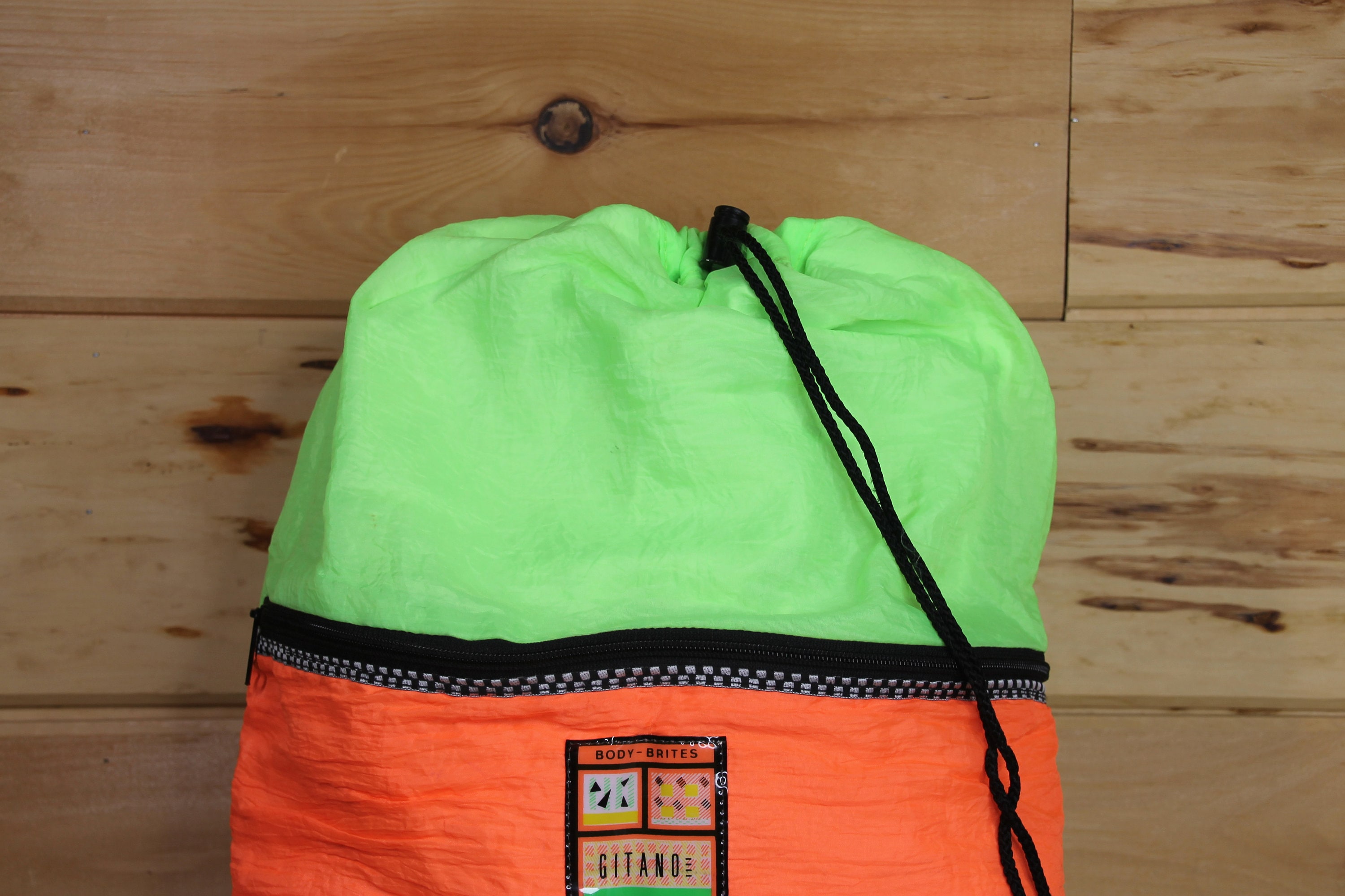 Vintage Gitano Body Brites Neon Colour Block Backpack Duffle Tote