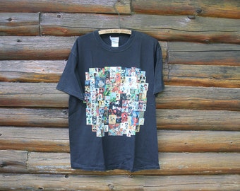 Vintage Disney 100 Years of Mickey Mouse Black Art T-Shirt Adult Size Large