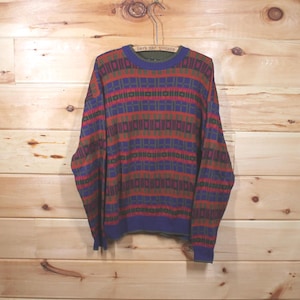 Maglione vintage in morbido cotone lavorato a maglia Christian Dior, taglia media per adulti