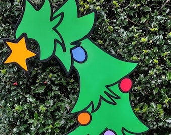 FOAMBOARD - CHRISTMAS TREE - Inspired by the Grinch - Large Party Props & Event Decoration