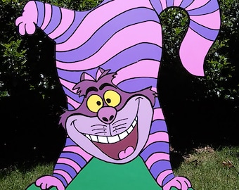 FOAMBOARD - Handstand CHESHIRE CAT - Inspired by Alice in Wonderland - Mad Hatter Tea Party - - Large Party Props & Event Decoration