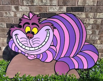FOAMBOARD - Laying CHESHIRE Cat  - Inspired by Alice in Wonderland - Mad Hatter Tea Party - Large Party Props & Event Decoration