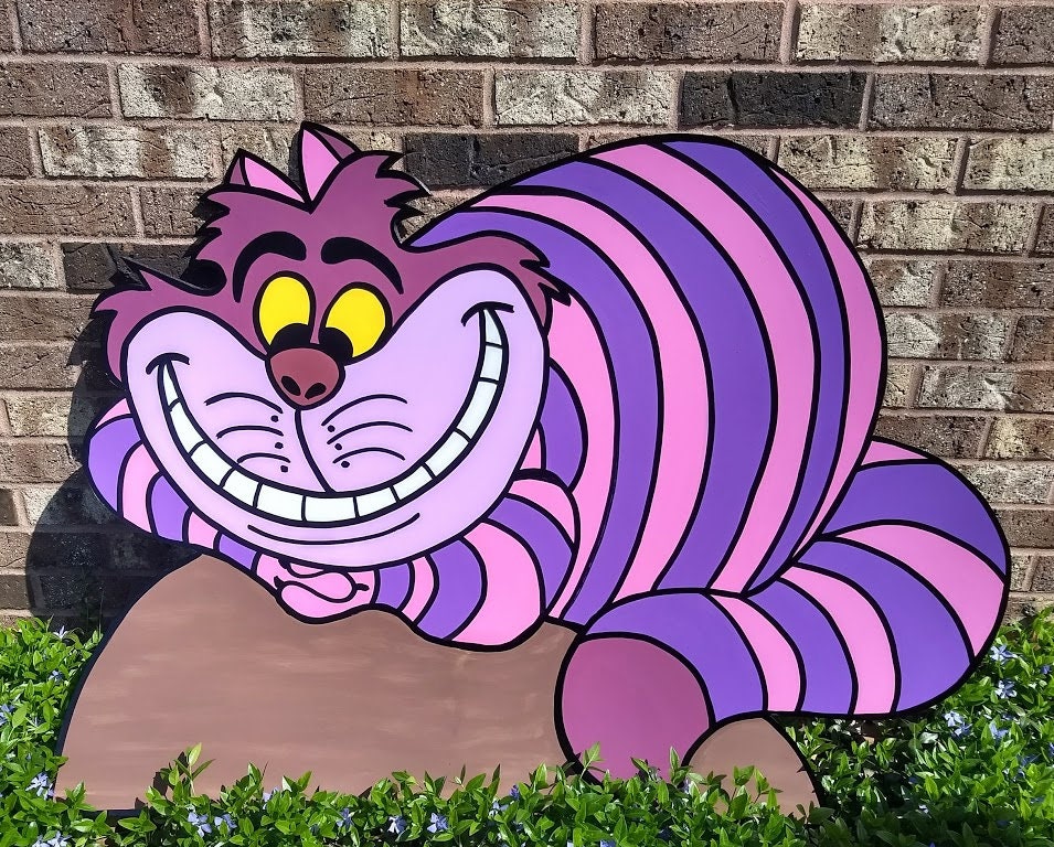 FOAMBOARD - Laying CHESHIRE Cat - Inspired by Alice in Wonderland