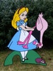 FOAMBOARD - ALICE with Flamingo- Inspired by Alice in Wonderland - Mad Hatter Tea Party - Croquet Set - Large Party Props & Event Decoration 