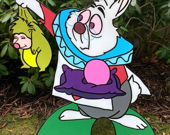 FOAMBOARD - CROQUET White Rabbit - Inspiré par Alice au pays des merveilles - Mad Hatter Tea Party - Accessoires de grande fête et décoration d’événements