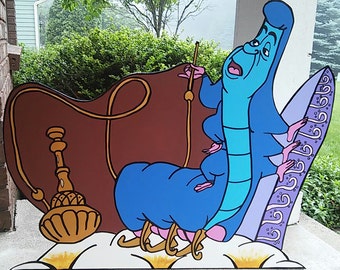FOAMBOARD - BLUE CATERPILLAR - Inspired by Alice in Wonderland - Mad Hatter Tea Party - Large Party Props & Event Decoration