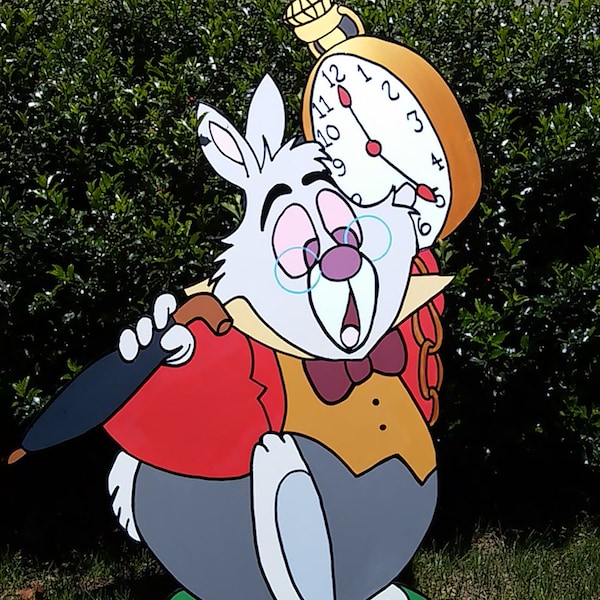 FOAMBOARD - WHITE RABBIT - Inspired by Alice in Wonderland - Mad Hatter Tea Party - Large Party Props & Event Decoration