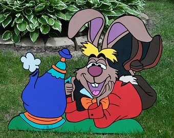 FOAMBOARD - MARCH HARE - Inspired by Alice in Wonderland - Mad Hatter Tea Party - Croquet Set - Large Party Props & Event Decoration