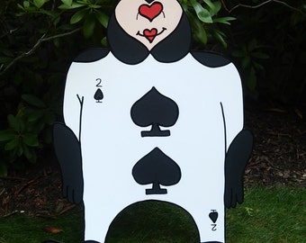 FOAMBOARD - Spade CARD SOLDIER - Inspired by Alice in Wonderland - Mad Hatter Tea Party - Croquet Set - Large Party Props & Event Decoration