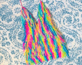 crochet fringe dress
