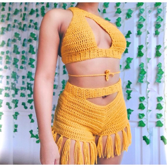 Ares Crochet Shorts Set - Etsy Canada