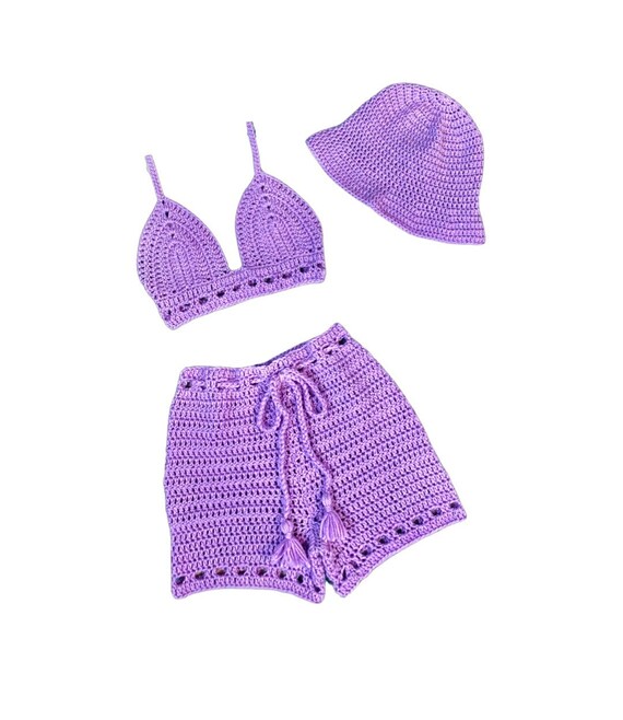 Gabe Crochet Shorts Set - Etsy Singapore