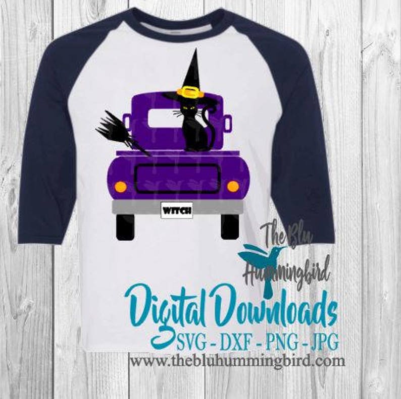 Download Halloween Truck SVG Witch SVG Truck SVG Witch Hat Svg | Etsy