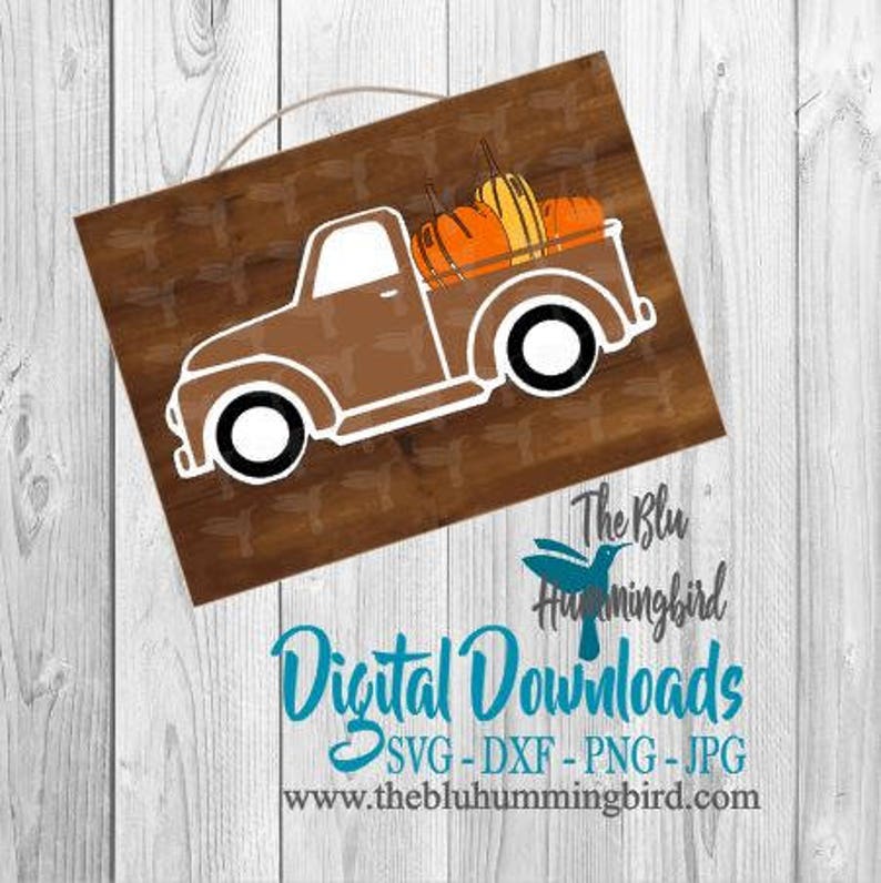Antique Truck SVG Antique Truck Fall SVG Truck with Pumpkins | Etsy