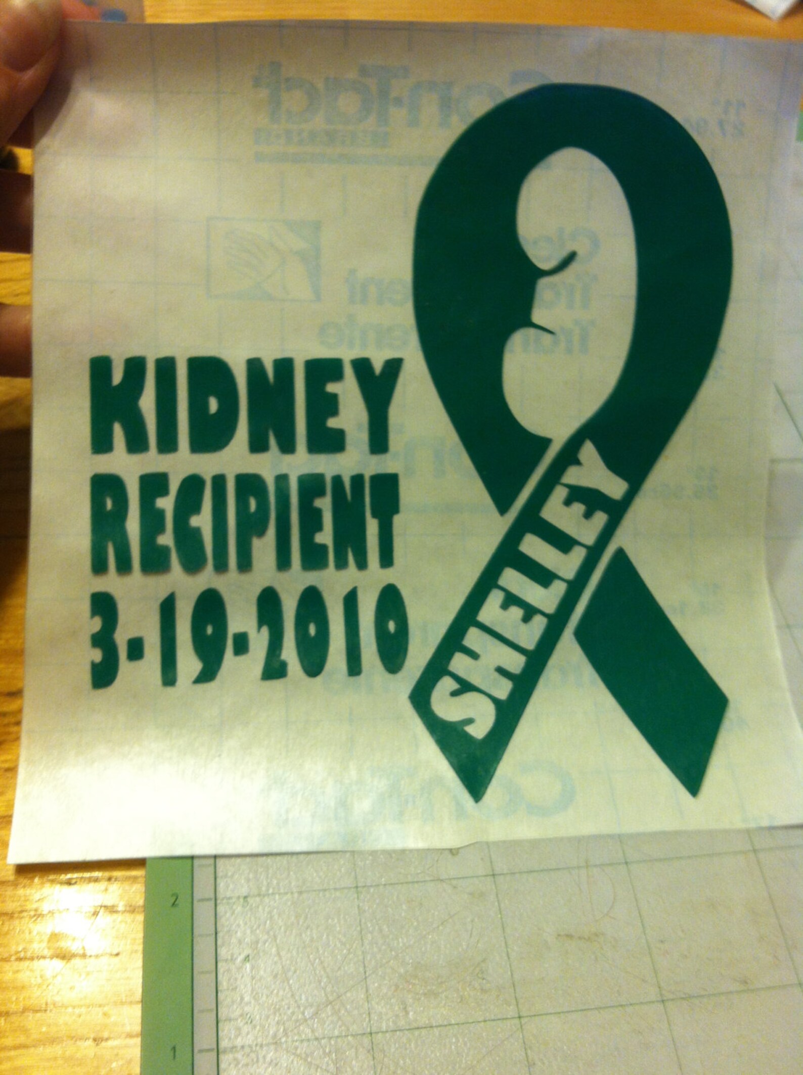Kidney Disease Awareness Car Decal Decal Window Vinyl Etsy