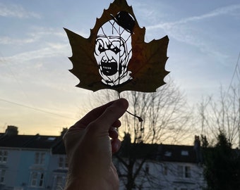 Terrifier art the clown original horror leaf paper cut out gift