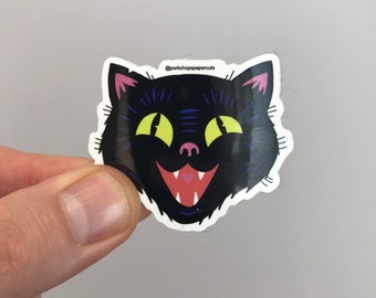 Sticker Halloween chat noir - lot de 3