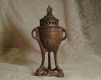 Antique Vintage French Incense Burner Cast Metal