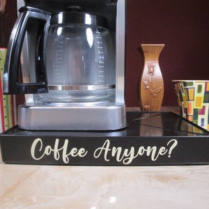 Coffee Station Accessory Rubber Spill Mat But First Coffee Black