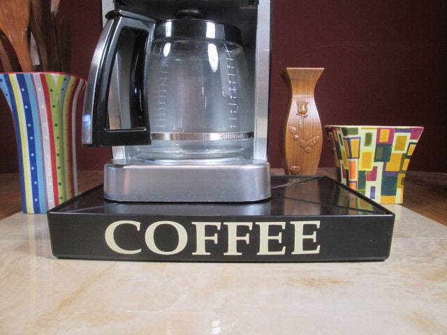 Coffee Maker Overflow Deck Station With Words Applied in Vinyl, Perfect ...
