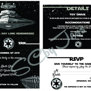 Star Wars wedding invitation