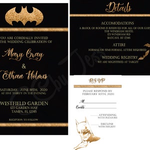 Bat Wedding Invite