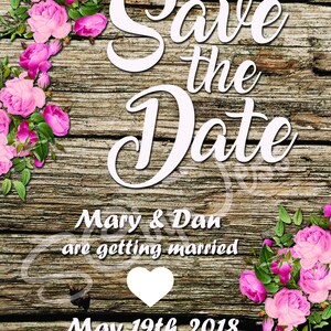 Save the Date Rustic wedding