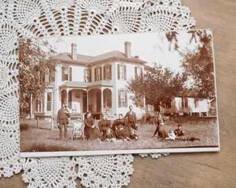Antique Victorian Photograph Funeral Mourning Family Portrait