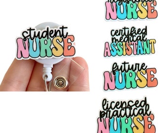 Badge reel student nurse - Badge buddy - Coworker gift - Gift for nurse