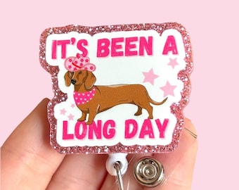 Dachshund badge reel - Funny dog badge reel  - Nurse badge reel - Badge clip - Coworkwr gift