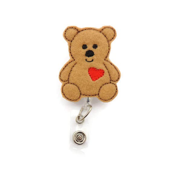 Rn badge reel - Teddy bearRetractable Badge Holder - Bear ID Holder - Teddy bear badge reel -  Retractable Badge Clip - Nursing badge holder